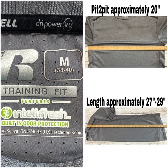 2 Russell Athletics Men’s DriPower 360 Training Tees (Size M) - Picture 8 of 8
